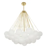 Люстра подвесная Дрим (Dream) 10129/1000 Gold LOFT IT белая на 9 ламп, основание золотое в стиле арт-деко шар Люстра подвесная Дрим (Dream) 10129/1000 Gold LOFT IT белая на 9 ламп, основание золотое в стиле арт-деко шар